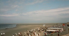 Der lange Sandstrand der Insel Borkum